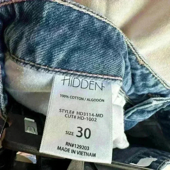 Hidden Distressed Baggy Wide Leg High Waisted Jeans Size 30 - Picture 2 of 3